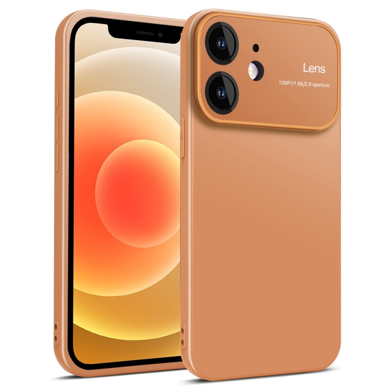 

For iPhone 12 Laminated Large Window TPU Phone Case(Brown)