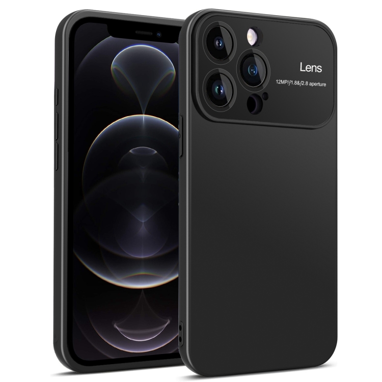 

For iPhone 12 Pro Laminated Large Window TPU Phone Case(Black)