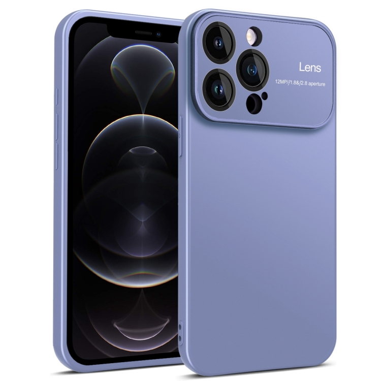 

For iPhone 12 Pro Laminated Large Window TPU Phone Case(Blue)