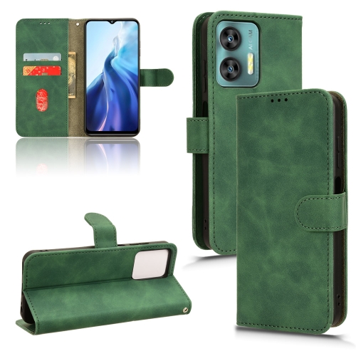 

For Oukitel C35 / C36 Skin Feel Magnetic Flip Leather Phone Case(Green)
