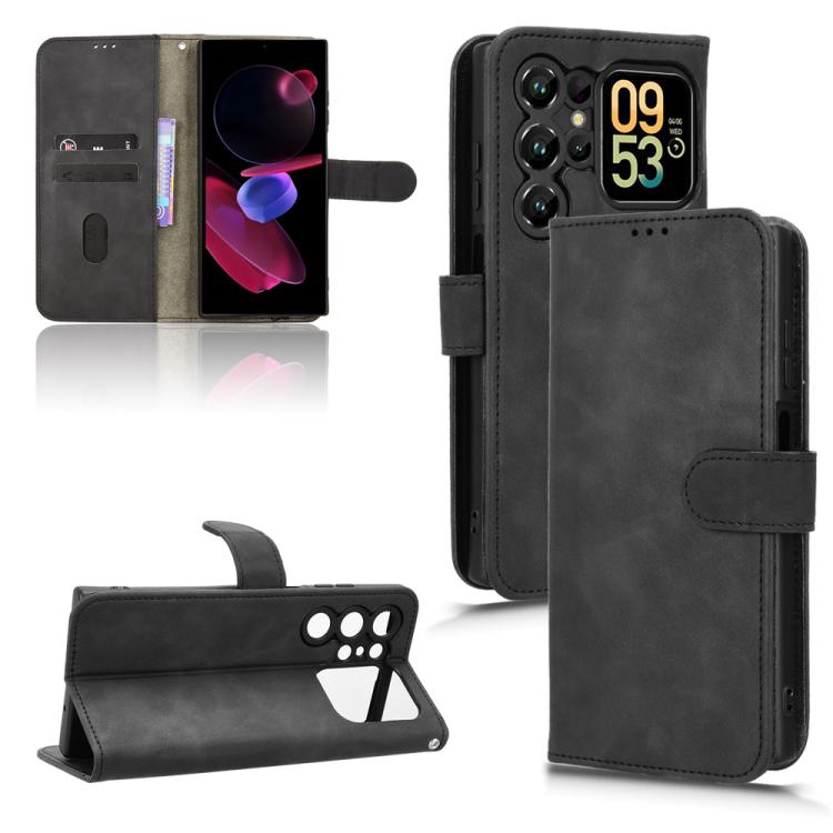 

For Oukitel C62 / C62 Pro Skin Feel Magnetic Flip Leather Phone Case(Black)