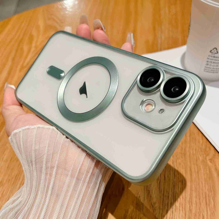 

For iPhone 12 MagSafe Magnetic Frosted TPU Phone Case(Green)