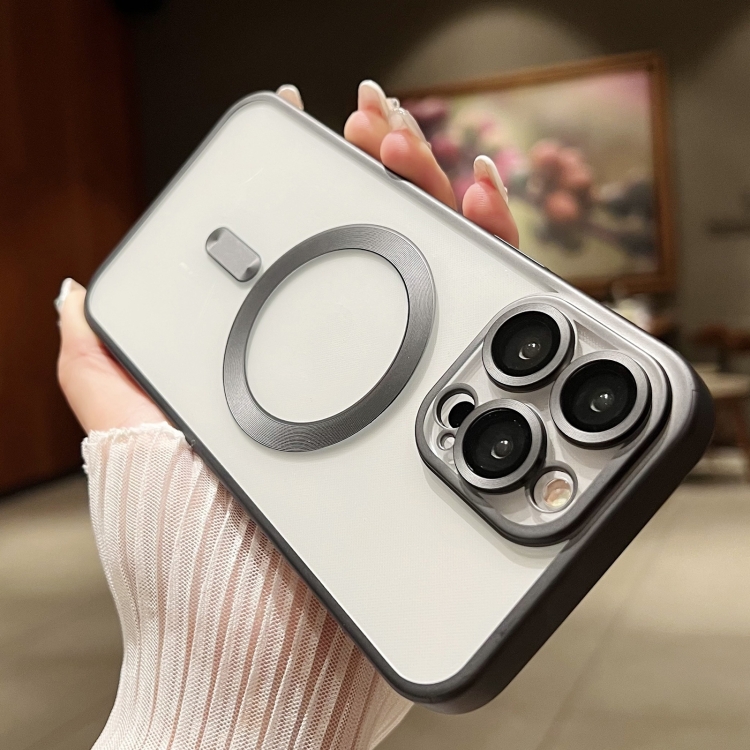 

For iPhone 16 Pro MagSafe Magnetic Frosted TPU Phone Case(Black)