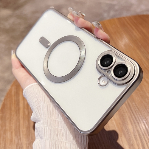 

For iPhone 16 MagSafe Magnetic Frosted TPU Phone Case(Titanium)