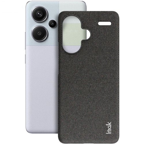 

For Xiaomi Redmi Note 13 Pro+ 5G imak Ruiyi Series Cloth Texture PU + PC Phone Case(Black)
