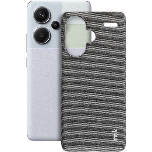 

For Xiaomi Redmi Note 13 Pro+ 5G imak Ruiyi Series Cloth Texture PU + PC Phone Case(Dark Grey)