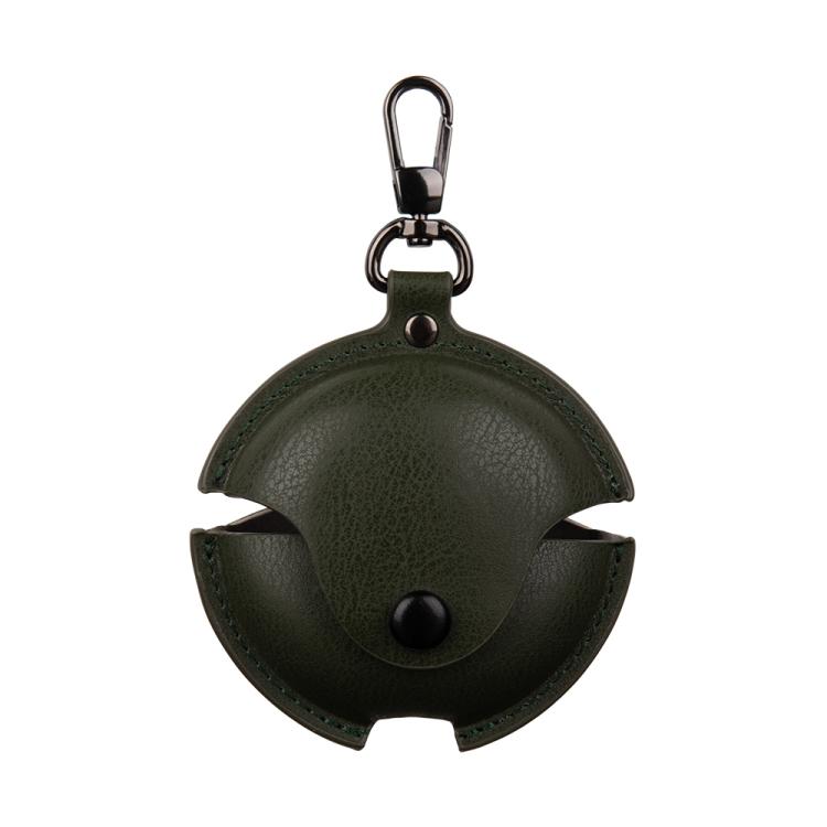 

For Huawei FreeBuds 7i Business Leather Earphone Protective Case with Hook(Green)