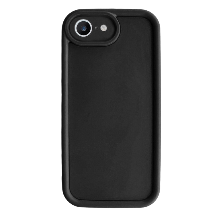 

For iPhone SE 2022 / 2020 / 8 / 7 Fine Hole Shockproof Frame Frosted TPU Phone Case(Black)