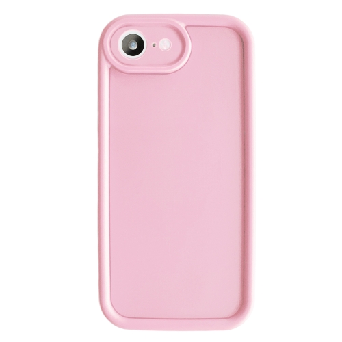 

For iPhone SE 2022 / 2020 / 8 / 7 Fine Hole Shockproof Frame Frosted TPU Phone Case(Pink)