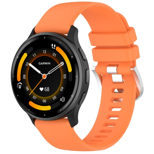 For Garmin Venu 3 Liquid Glossy Silver Buckle Silicone Watch Band(Orange) stopper for doors wall protector for doorknobs shockproof savor crash pad silicone door handle stopper in 7 different styl