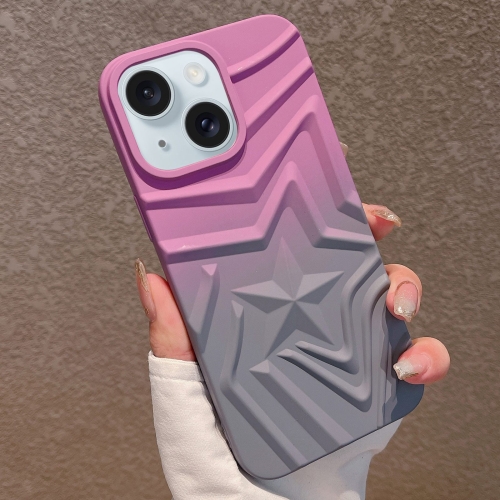 

For iPhone 14 Plus Gradient Star TPU Phone Case(Purple)