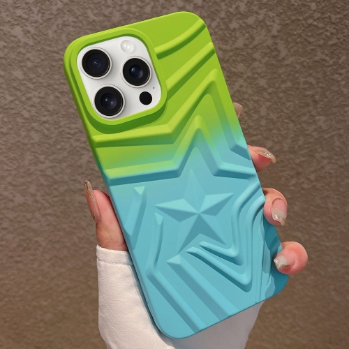 

For iPhone 11 Pro Max Gradient Star TPU Phone Case(Green Blue)