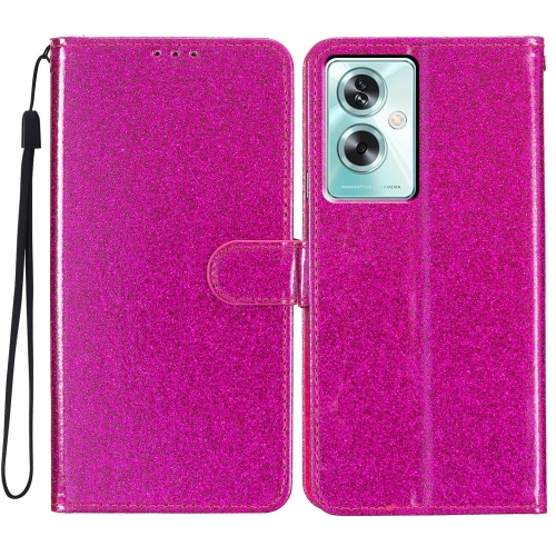 

For OPPO A79 5G / A2 5G Glitter Powder Flip Leather Phone Case(Rose Red)