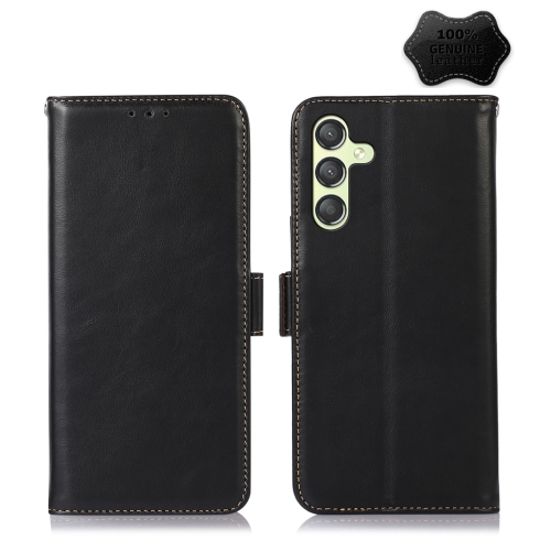 

For Xiaomi 14 Magnetic Crazy Horse Texture Genuine Leather RFID Phone Case(Black)