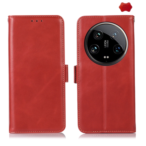 

For Xiaomi 14 Ultra Magnetic Crazy Horse Texture Genuine Leather RFID Phone Case(Red)