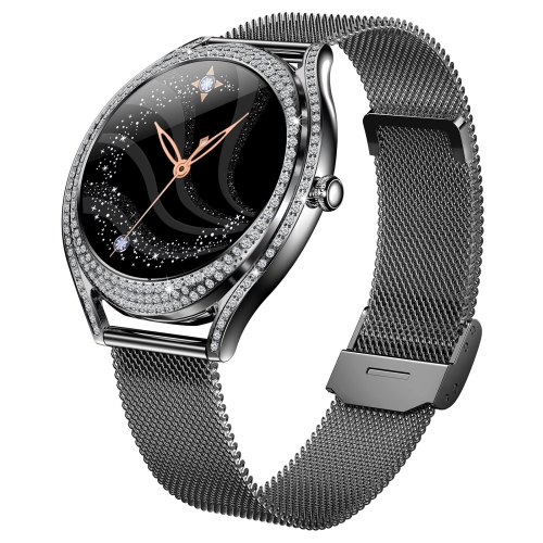 

V66 1.28inch BT5.0 Smart Watch Support Heart Rate/ Sleep Detection, Style:Steel Strap(Black)