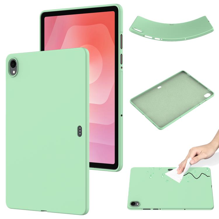

For Samsung Galaxy Tab S11 Pure Color Liquid Silicone Shockproof Tablet Case(Green)