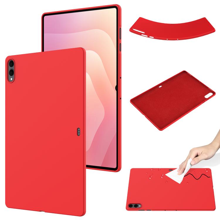 

For Samsung Tab S11 Ultra Pure Color Liquid Silicone Shockproof Tablet Case(Red)