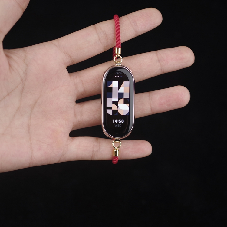 

For Xiaomi Mi Band 8 Mibbs Milan Cord Bracelet Watch Band(Red)