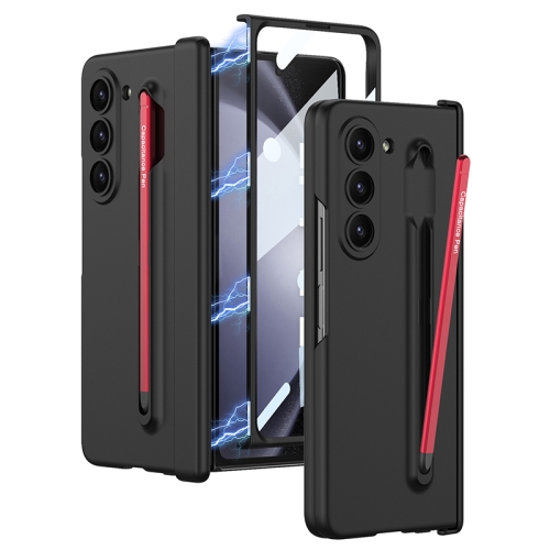 

For Samsung Galaxy Z Fold5 5G GKK Magnetic Integrated Phone Case with Pen Slots, No Include Pen(Black+Red)