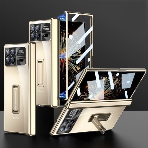 

For Xiaomi Mix Fold 3 GKK Integrated Magnetic Fold Hinge Shockproof Phone Case(Gold)