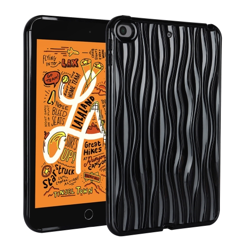 

For iPad mini 5 / 4 / 3 / 2 / 1 Jelly Color Water Ripple TPU Tablet Case(Black)