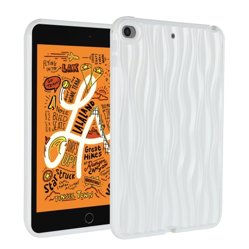 

For iPad mini 5 / 4 / 3 / 2 / 1 Jelly Color Water Ripple TPU Tablet Case(White)