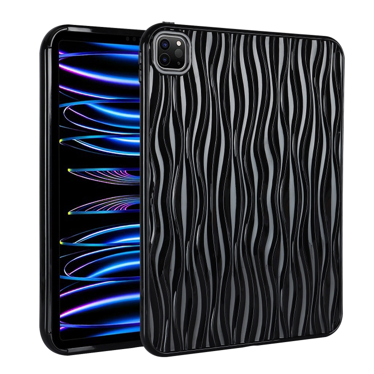 

For iPad Pro 11.0 2022 / 2021 / 2020 Jelly Color Water Ripple TPU Tablet Case(Black)