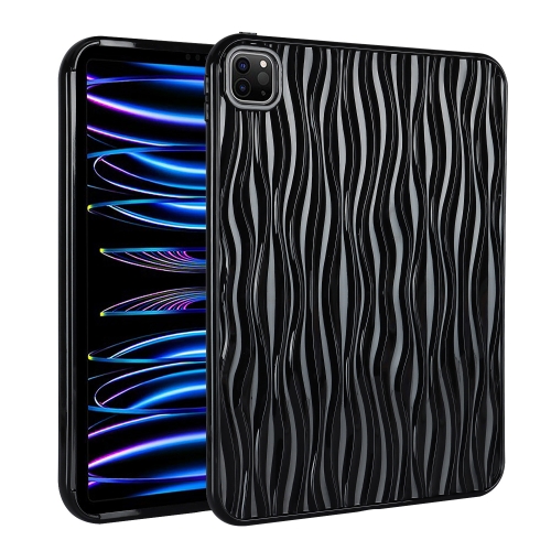 

For iPad Pro 12.9 2022 / 2021 / 2020 Jelly Color Water Ripple TPU Tablet Case(Black)