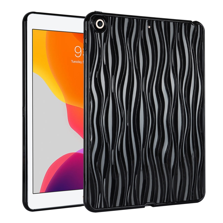 

For iPad 10.2 2021 / 2020 / 2019 Jelly Color Water Ripple TPU Tablet Case(Black)