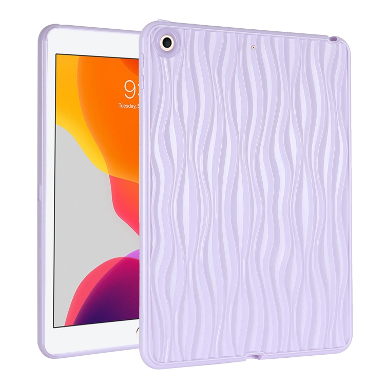 

For iPad 10.2 2021 / 2020 / 2019 Jelly Color Water Ripple TPU Tablet Case(Purple)