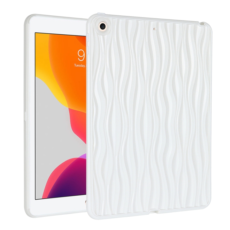 

For iPad 10.2 2021 / 2020 / 2019 Jelly Color Water Ripple TPU Tablet Case(White)