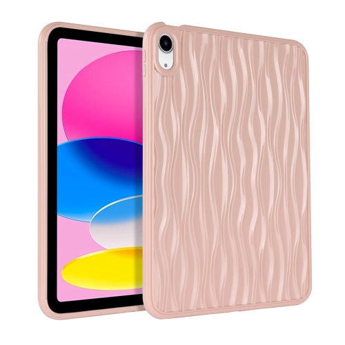 

For iPad 10th Gen 10.9 2022 Jelly Color Water Ripple TPU Tablet Case(Pink)