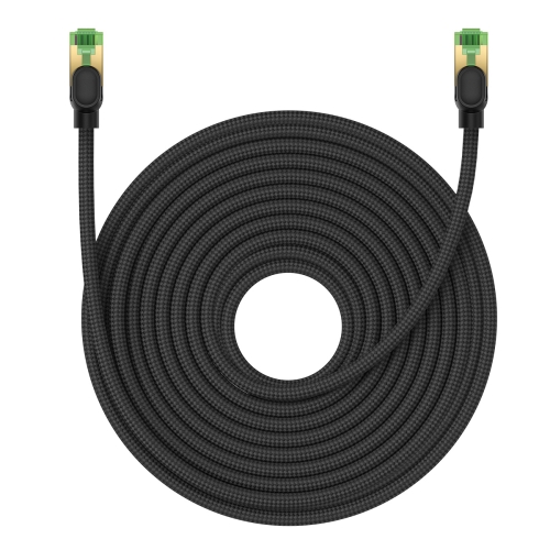 

Baseus PCWL-A107 High Speed CAT8 40Gigabit Ethernet Braided Cable, Length:20m(Black)