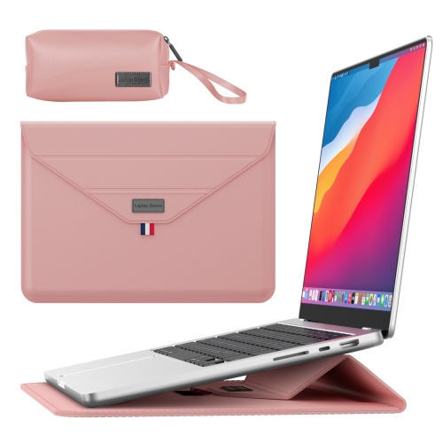 

For 15.4/15.6/16.1 inch Envelope Holder Laptop Sleeve Bag with Accessories Bag(Pink)