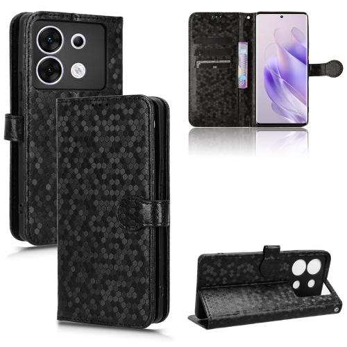 

For Infinix Zero 30 5G Honeycomb Dot Texture Leather Phone Case(Black)