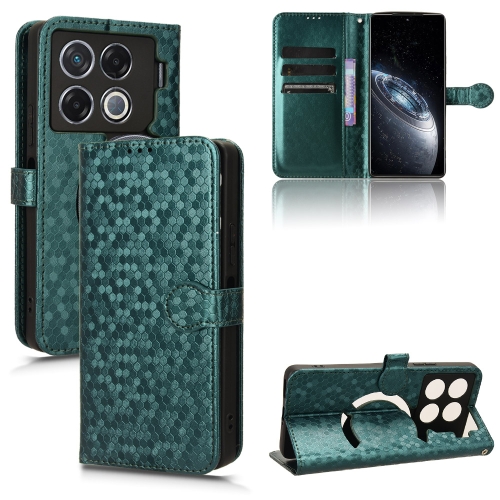 

For Infinix GT 20 Pro Honeycomb Dot Texture Leather Phone Case(Green)