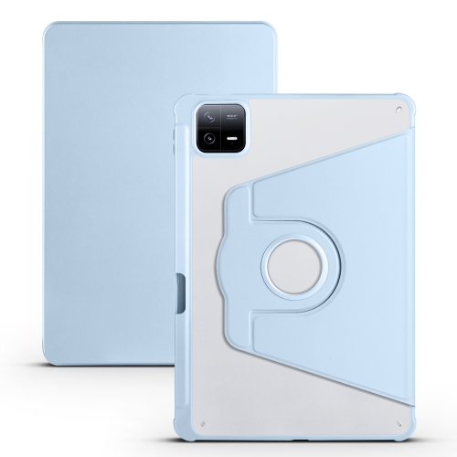 For Xiaomi Pad 6 Pro / Pad 6 Acrylic 360 Degree Rotation Holder Tablet Leather Case(Ice Blue) 200g capacity transparency acrylic material cream bottle
