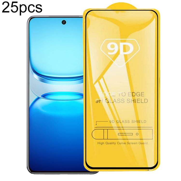 

For vivo iQOO Z10R 25pcs 9D Full Glue Screen Tempered Glass Film