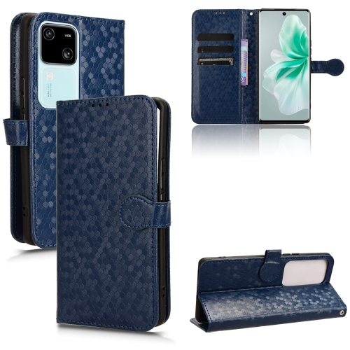 

For vivo S18 5G / V30 5G Honeycomb Dot Texture Leather Phone Case(Blue)