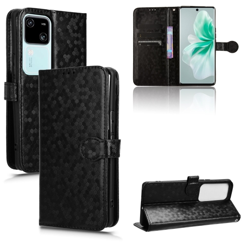 

For vivo S18 Pro 5G / V30 Pro 5G Honeycomb Dot Texture Leather Phone Case(Black)