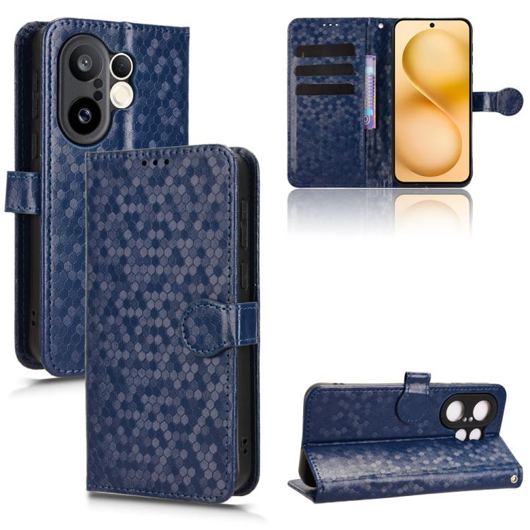 

For vivo X200 FE / S30 Pro mini Honeycomb Dot Texture Leather Phone Case(Blue)