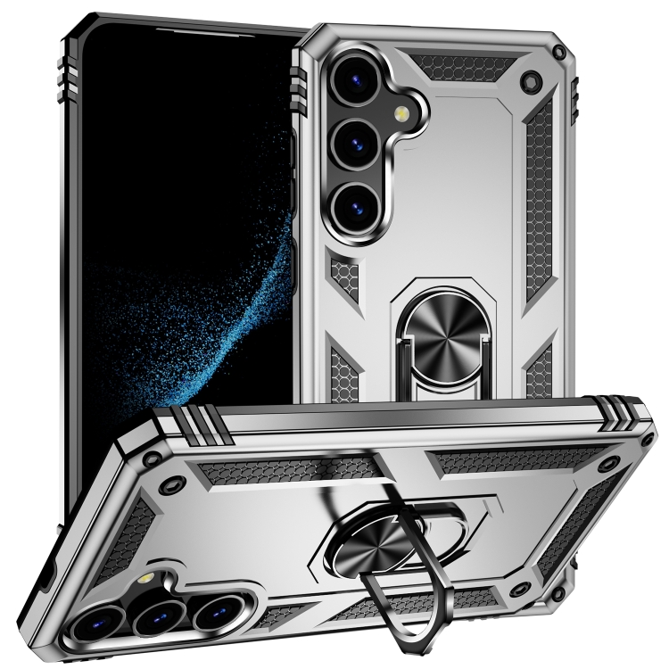 

For Samsung Galaxy S24 5G Shockproof TPU + PC Phone Case(Silver)