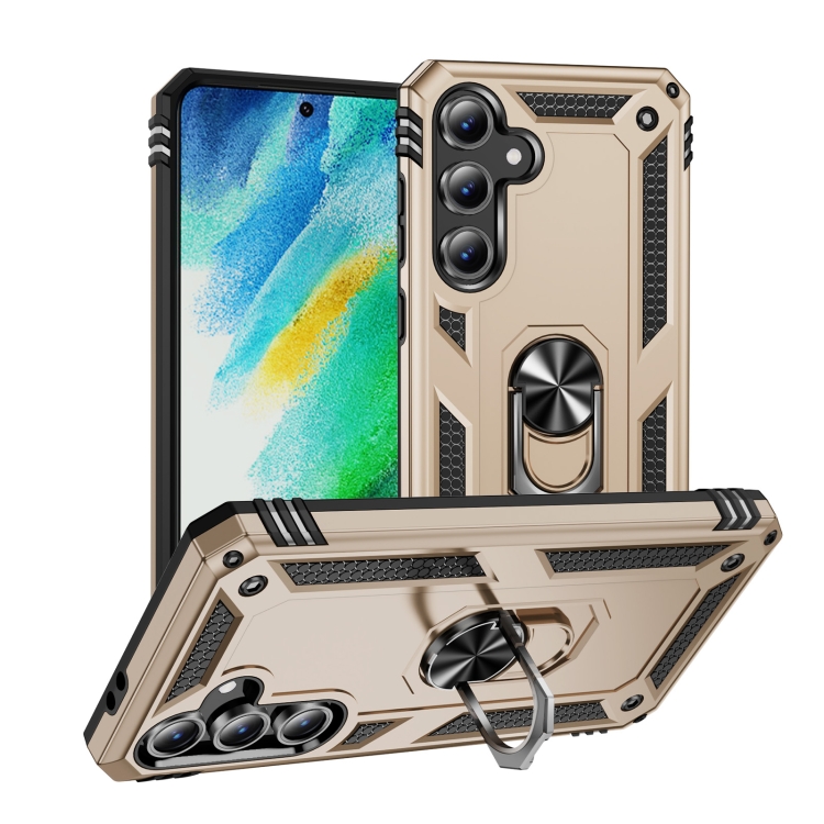 

For Samsung Galaxy S24 FE 5G Shockproof TPU + PC Phone Case(Gold)