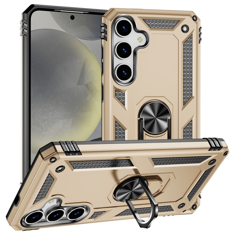 

For Samsung Galaxy S25 5G Shockproof TPU + PC Phone Case(Gold)