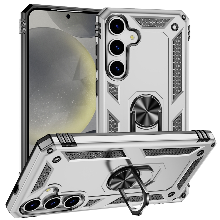 

For Samsung Galaxy S25 5G Shockproof TPU + PC Phone Case(Silver)