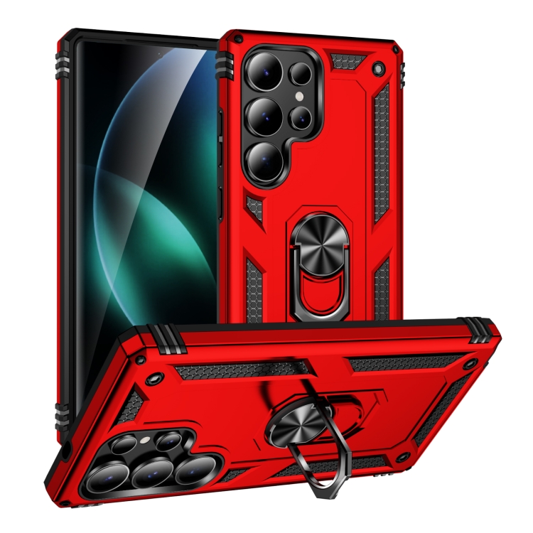 

For Samsung Galaxy S25 Ultra 5G Shockproof TPU + PC Phone Case(Red)