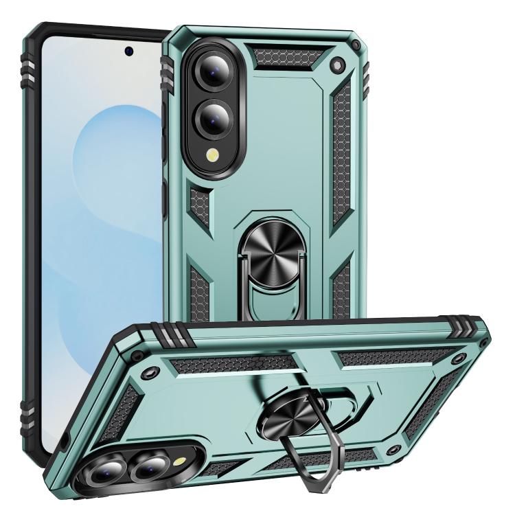 

For Samsung Galaxy S25 Edge 5G Shockproof TPU + PC Phone Case(Dark Green)