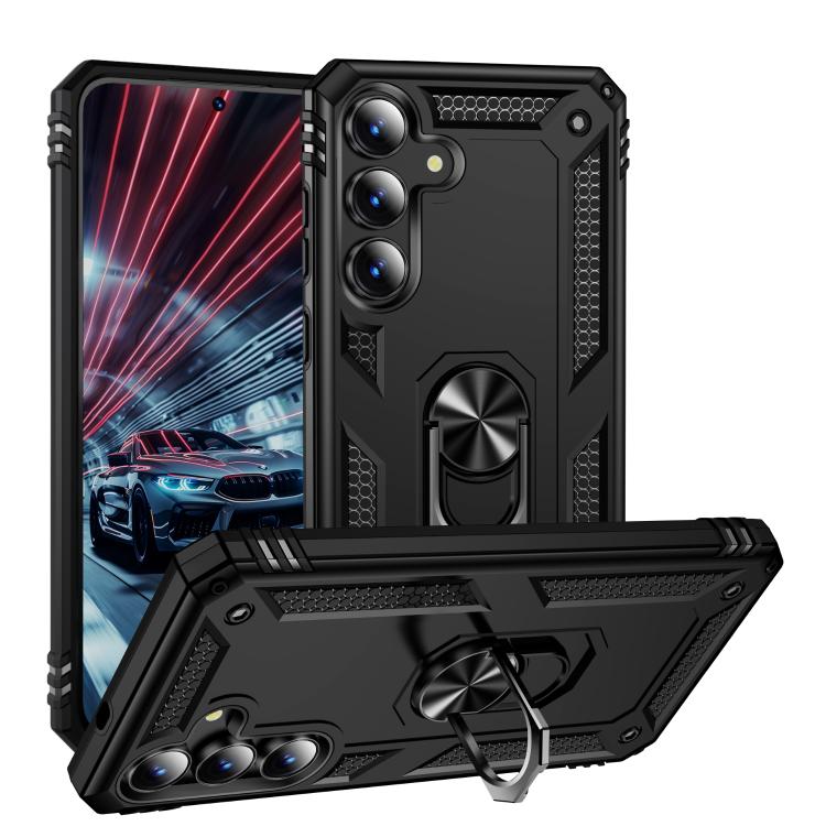 

For Samsung Galaxy S25 FE 5G Shockproof TPU + PC Phone Case(Black)
