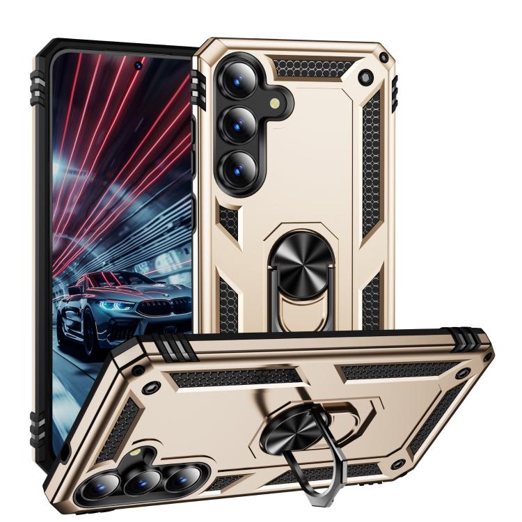 For Samsung Galaxy S25 FE 5G Shockproof TPU + PC Phone Case(Gold)